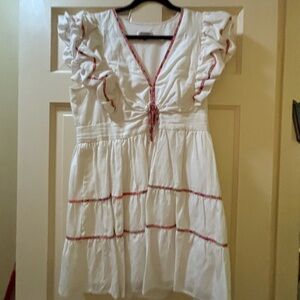 CROSBY by Mollie Burch White and Red Dress